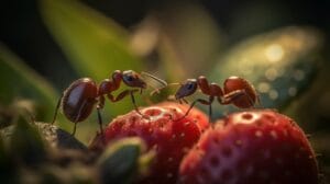 защита клубники от муравьев 